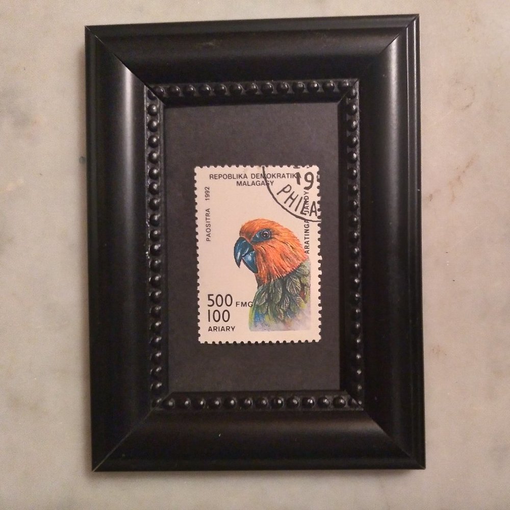 Tchotchke Stamp Art -  Jandaya Parakeet